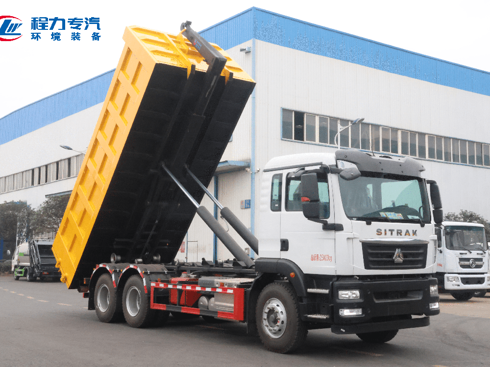 后双桥带箱卸料状态